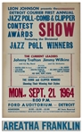 Aretha Franklin Concert Poster at Detroits Ford Auditorium in 1964 -- Misspelled Areatha